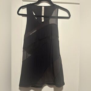 Lululemon Athletica Black Tank Top with Mesh inlays